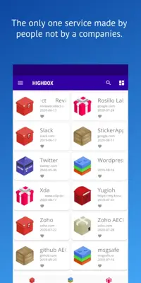 Highbox Don't save your passwords. android App screenshot 2