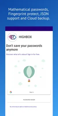 Highbox Don't save your passwords. android App screenshot 6